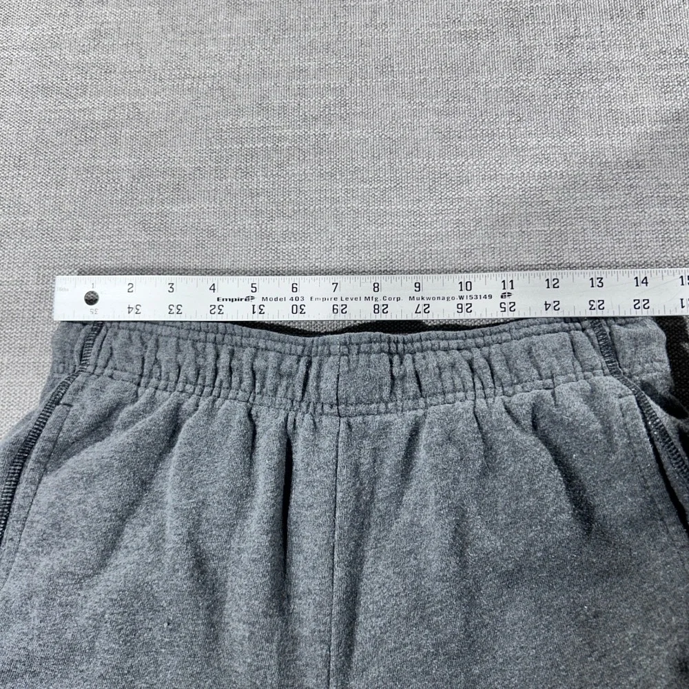 Reebok Sweatpants Mens Medium Gray Excellent Ankle Zip Heather Athletic Joggers